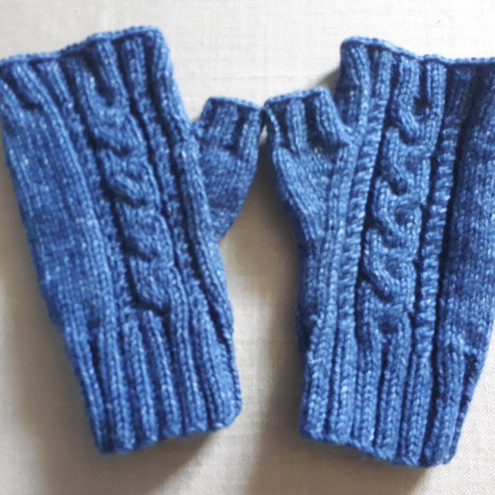 Hand Made OOAK Knitted Boho Fingerless Mitts, NO Fuss Washer / Dryer Safe